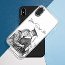 Family,Gift For Bestie,Dog Lovers,Cat Lovers,Happy,Custom Photo,Gift For Mother,Gift For Father - Custom Photo Pencil Sketch Family Besties Dog Cat Portrait - Personalized Clear Phone Case