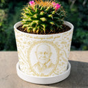 Art Design,Memorial Loved One,Healing,Family,Memorial,Photo - Pencil Sketch - Remove BG - Custom Photo Pencil Sketch In Loving Memory Family Parents Grandparents Portrait Memorial Remembrance - Personalized Plant Pot