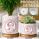 Art Design,Memorial Loved One,Healing,Family,Memorial,Photo - Pencil Sketch - Remove BG - Custom Photo Pencil Sketch In Loving Memory Family Parents Grandparents Portrait Memorial Remembrance - Personalized Plant Pot