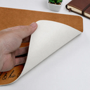 Gift For Husband,Gift For Men,Gift For Father,Dad - Sons,Dad - Children,Non-Eng,Photo - Pencil Sketch,Sentimental - Custom Photo Pencil Sketch Just A Dad And His Girl - Personalized Leather Desk Mat