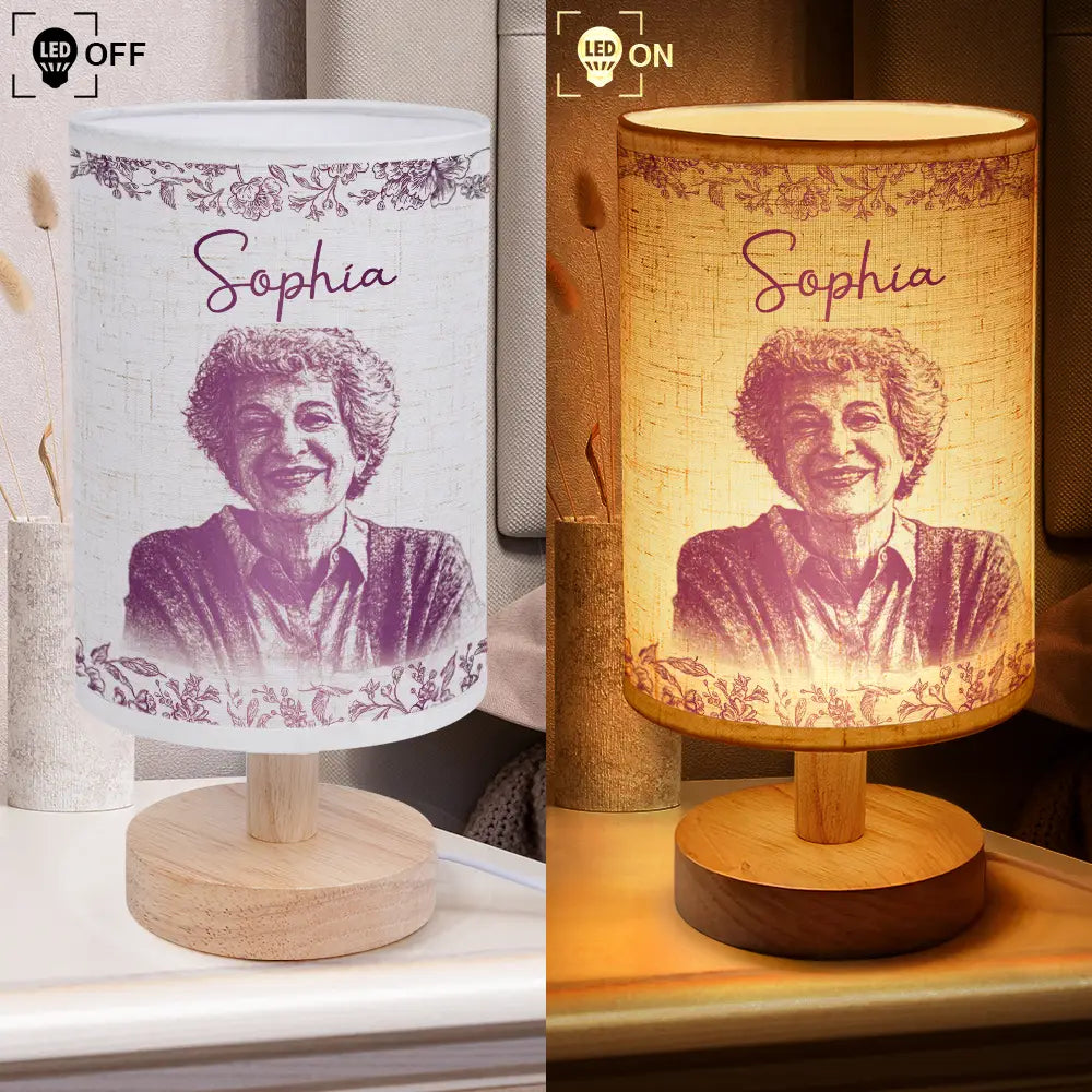 Family,Gift For Bestie,Dog Lovers,Cat Lovers,Happy,Custom Photo,Gift For Mother,Gift For Father,Memorial - Custom Photo Pencil Sketch Memorial Family Dog Cat Portrait - Personalized Fabric Lamp