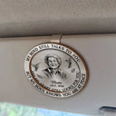Memorial,Family,Sad,Parents,Gift For Grandparents - Custom Photo Pencil Sketch Memorial My Mind Still Talks To You - Personalized Custom Shaped Car Visor Clip