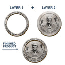 Memorial,Family,Sad,Parents,Gift For Grandparents - Custom Photo Pencil Sketch Memorial My Mind Still Talks To You - Personalized Custom Shaped Car Visor Clip