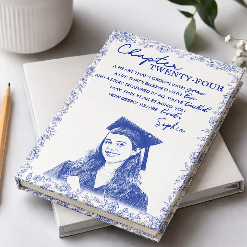 Gift For Mother,Love,Gift For Women,Gift For Wife,Gift For Girlfriend,Gift For Yourself,Gift For Aunt,Gift For Grandma,Gift For Daughter,Gift For Sisters,Gift For Bestie,Gift For Sibling - Custom Photo Pencil Sketch New Chapter Remind You How Deeply You Are Loved - Personalized Hardcover Journal