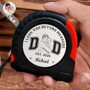 Gift For Father,New Dad,Gift For Men,Happy,Non-Eng,Photo - Pencil Sketch - Custom Photo Pencil Sketch New Dad I Love You - Personalized Tape Measure