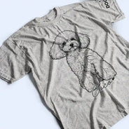 Pet Lovers,Pet Mom,Pet Dad,Dog Lovers,Dog Mom,Dog Dad,Cat Lovers,Cat Mom,Cat Dad,Non-Eng,Photo - Pencil Sketch,Adorable - Custom Photo Pencil Sketch Pet Dad Pet Mom - Personalized T Shirt