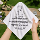 Art Design,Sympathetic,Gift For Couples,Wedding,Photo - Pencil Sketch - Bold,Custom Text - Custom Photo Pencil Sketch Remembrance Wedding For Bride Groom - Personalized Handkerchief