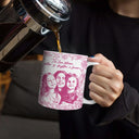 Gift For Mother, Gift For Grandma, Happy, Custom Photo - Custom Photo Pencil Sketch The Love Between Mother & Daughter Is Forever - Personalized White Edge-to-Edge Mug