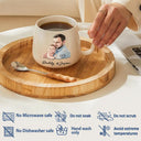 Custom Photo,New Baby,Art Design,Gift For Father,New Dad,Adorable,Photo - Pencil Sketch - Remove BG,Time-to-Clock - Custom Photo Pencil Sketch The Moment You Became My Mom Dad - Personalized Tapered Mug