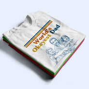 Gift For Father,Custom Photo,Art Design,Proud,Photo - Pencil Sketch - Remove BG - Custom Photo Pencil Sketch World's Best Dad Retro - Personalized T Shirt