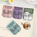 Art Design,Playful,Christmas,Reading,Pet Lovers,Photo - Pencil Sketch - Bold - Custom Photo Bold Sketch You Pawsed Here - Personalized Leather Magnetic Bookmark