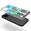 Gift For Couples,Gift For Husband,Gift For Wife,Gift For Boyfriend,Gift For Girlfriend,LGBT,Gaming,Happy - Custom Photo Pixel Art Standee 2 Player Mode - Personalized Clear Phone Case