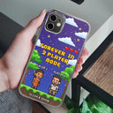 Gift For Couples,Gift For Husband,Gift For Wife,Gift For Boyfriend,Gift For Girlfriend,LGBT,Gaming,Happy - Custom Photo Pixel Art Standee 2 Player Mode - Personalized Clear Phone Case