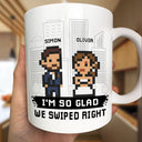 Gift For Couples,Gift For Husband,Gift For Wife,Gift For Boyfriend,Gift For Girlfriend,Love,LGBT - Custom Photo Pixel Art Standee Started With A Message - Personalized Mug