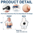 Humorous,Gift For Men,Custom Photo,Gift For Yourself,Cut-Face Photo - Custom Photo Poke Dad Bod Belly - Personalized Squishy Acrylic Car Vent Clip