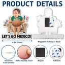 Custom Photo, Football (Soccer), Gift For Yourself, Humorous, Summer Soccer Games, Cut-Face Photo - Custom Photo Poke The Belly For Victory - Personalized Squishy Acrylic Fridge Magnet