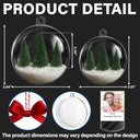 Christmas,Custom Photo,Family,Happy - Custom Photo Polaroid Family Photo With Personal Message - Personalized 3D Acrylic Ball Ornament