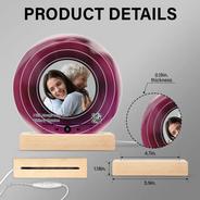 Gift For Grandma, Gift For Mother, Love, Custom Photo - Custom Photo QR Code Mother Grandma Decorative Vinyl Record - Personalized 3D Led Light Wooden Base