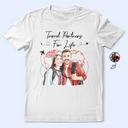 Art Design, Custom Photo, Romantic, Summer, Gift For Couples, Photo - Watercolor - Remove BG - Custom Photo Realistic Watercolor Art And So The Adventure Begins - Personalized T Shirt