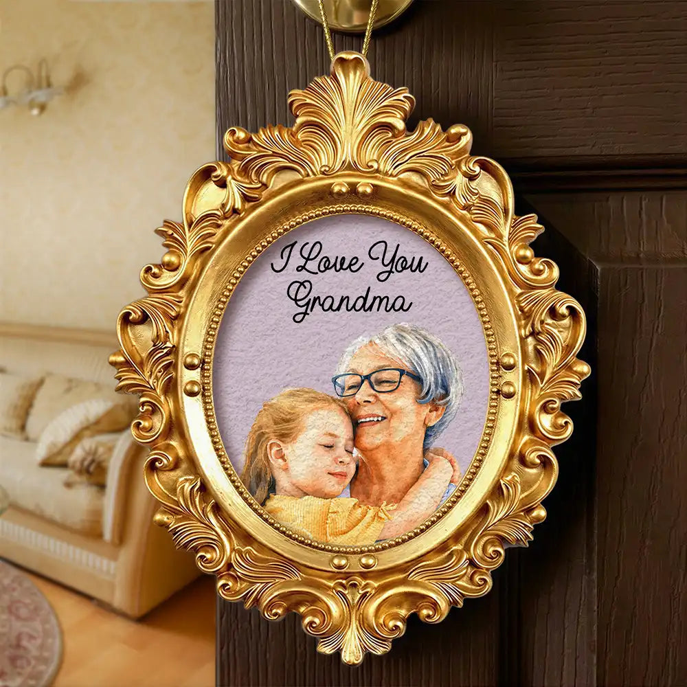 Gift For Mother, Gift For Husband, Gift For Wife, Parents, Gift For Grandma, Love - Custom Photo Realistic Watercolor Art Best Mom Ever - Personalized Ornate Frame