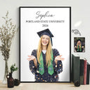 Happy,Family,Gift For Yourself,Gift For Daughter,Gift For Son,Gift For Sisters,Gift For Brothers,Gift For Bestie,Gift For Sibling,Graduation - Custom Photo Realistic Watercolor Art Congrats Graduate - Personalized Poster