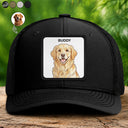 Custom Photo, Art Design, Pet Lovers, Playful, Photo - Watercolor - Remove BG - Custom Photo Realistic Watercolor Art Funny Dog Cat Pet - Personalized Leather Patch Hat