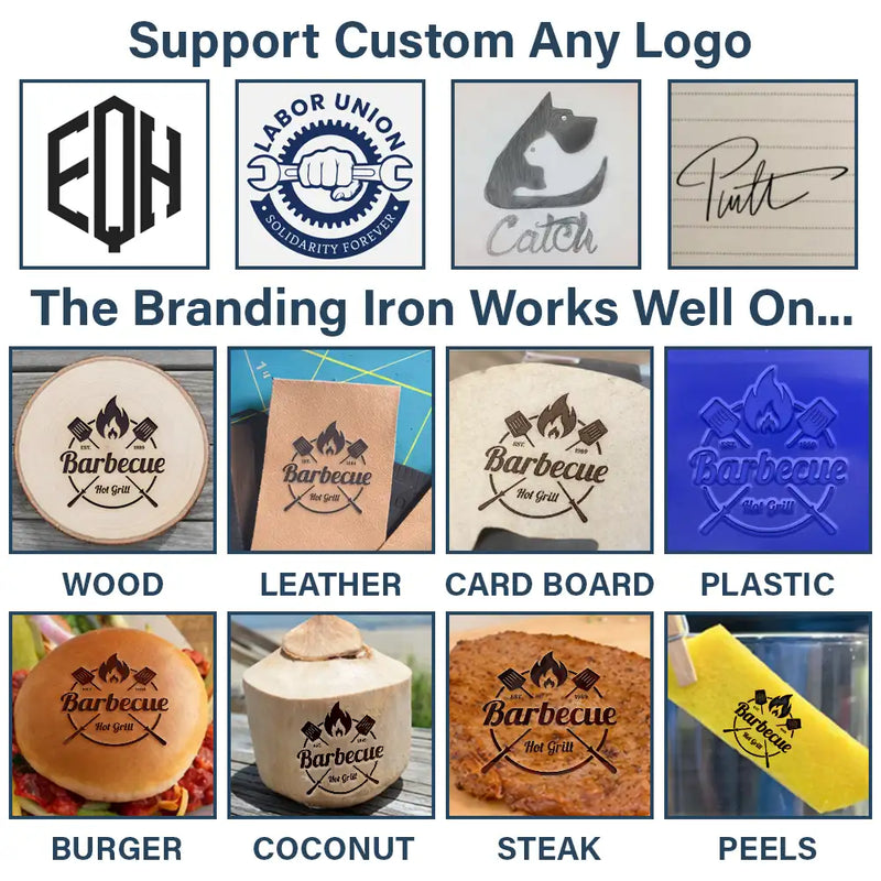 Happy, Gift For Yourself, Gift For Women, Gift For Men, Grilling - Custom Photo Restaurant Logo, Personal Brand Logo - Personalized Grilling Branding Stamp