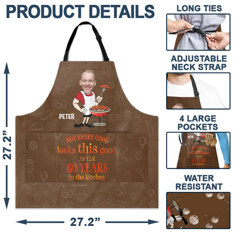 Funny,Cooking,Gift For Wife,Gift For Husband,Gift For Yourself,Gift For Women,Gift For Men,Gift For Father,Gift For Mother - Custom Photo Not Every Cook Looks This Good - Personalized Apron