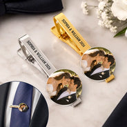 Custom Photo,Romantic,Gift For Couples,Wedding,Upload Full Photo - Custom Photo Romantic Wedding Couple - Personalized Tie Clip