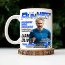 Gift For Yourself,Gift For Women,Gift For Men,Custom Photo,Happy - Custom Photo Runner Magazine - Personalized Mug