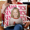 Graduation,Happy,Photo,Proud - Custom Photo Senior Vintage Portrait - Personalized Pillow