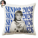 Graduation,Happy,Photo,Proud - Custom Photo Senior Vintage Portrait - Personalized Pillow