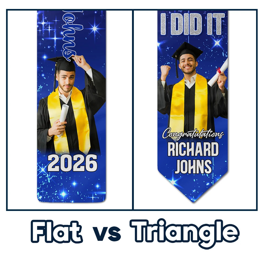 Graduation,Gift For Yourself,Gift For Women,Gift For Men - Custom Photo She Believed She Could So She Did - Personalized Stoles