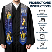 Graduation,Gift For Yourself,Gift For Women,Gift For Men - Custom Photo She Believed She Could So She Did - Personalized Stoles