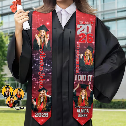 Custom Photo She Believed She Could So She Did - Personalized Stoles