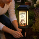 Art Design,Christmas,Sympathetic,Pet Lovers,Memorial,Photo - Stained Glass - Custom Photo Stained Glass Memorial Pet Forever In My Heart Always Loved - Personalized Solar Garden Light