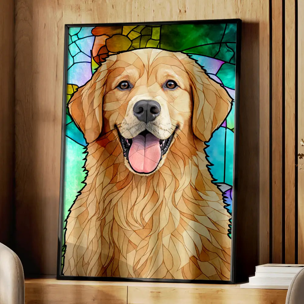Gift For Wife,Gift For Mother,Gift For Grandma,Gift For Grandparents,Family,Love - Custom Photo Stained Glass Portrait Mom Grandma Parents Family - Personalized Poster