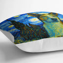 Happy, Dog Lovers ,Pet Lovers, Cat Lovers - Custom Photo Starry Night Dog Cat Pet - Personalized Pillow