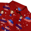 Custom Photo,Independence Day,Gift For Grandpa,Top Market,Adorable,Cut-Face Photo - Custom Photo Stars And Stripes Best Dad Grandpa Ever - Personalized Hawaiian Shirt