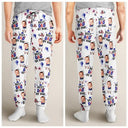 Golf,Gift For Father,Gift For Grandpa,Gift For Mother,Gift For Grandma,Happy,Independence Day,Non-Eng,Photo,Icon,Humorous - Custom Photo Stars & Stripes Best Dad Grandpa By Par - Personalized Pajama Pants