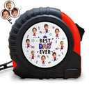 Gift For Father,Gift For Grandpa,Happy,Independence Day,Photo,Icon,Humorous - Custom Photo Stars & Stripes Best Dad Grandpa Ever - Personalized Tape Measure