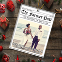 Gift For Couples, Gift For Husband, Gift For Wife, Love, Custom Photo - Custom Photo Started With A Message Couples - Personalized Custom Shaped Acrylic Ornament