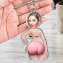 Custom Photo,Gift For Men,Gift For Yourself,Humorous,Cut-Face Photo - Custom Photo Summer Calling Booty - Personalized Squishy Acrylic Keychain