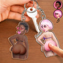 Custom Photo,Gift For Men,Gift For Yourself,Humorous,Cut-Face Photo - Custom Photo Summer Calling Booty - Personalized Squishy Acrylic Keychain