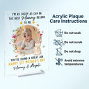 Custom Photo The Best Mommy Belongs To Me - Personalized Vertical Rectangle Acrylic Plaque