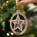 Christmas, Family, Pet Lovers, Memorial - Custom Photo The Brightest Star In The Sky - Personalized Metal Ornament
