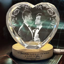 Gift For Couples,Old Couples,Gift For Husband,Gift For Wife,LGBT,Love,Married ,Engaged,Wedding,Wedding Anniversary - Custom Photo The Date We Became Mr & Mrs Wedding Couple - Personalized Crystal Heart Shaped Lamp