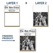 Gift For Father, Custom Photo, Top Market, Non-Eng, Photo, Grateful - Custom Photo The Father's Day Times - Personalized Custom Shaped Car Visor Clip - Pack