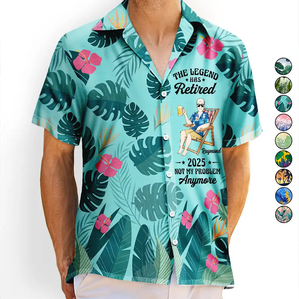 The Legend Has Retired - Personalized Hawaiian Shirt
