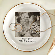 Custom Photo, Gift For Mother, Mom - Children, Happy - Custom Photo The Love Between Mother & Daughter - Personalized Ring Dish